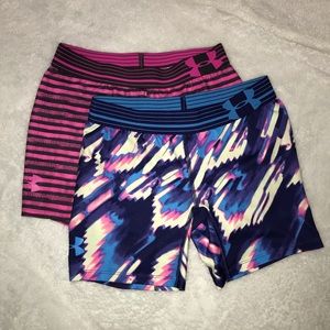 Two EUC UA Compression Shorts YLG